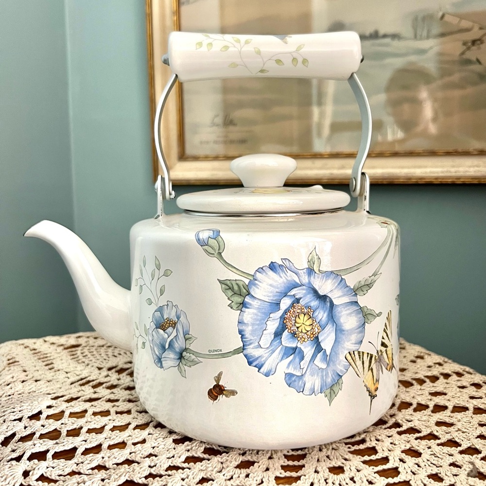 RARE Gracedul Stovetop Tea Kettle Lenox Butterfly Meadows